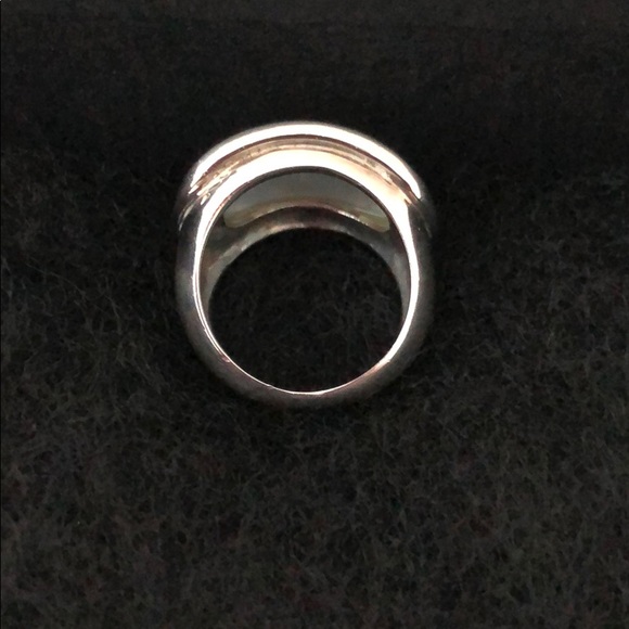 VINTAGE STERLING SILVER RING WITH OPAL INLAID - Picture 3 of 8